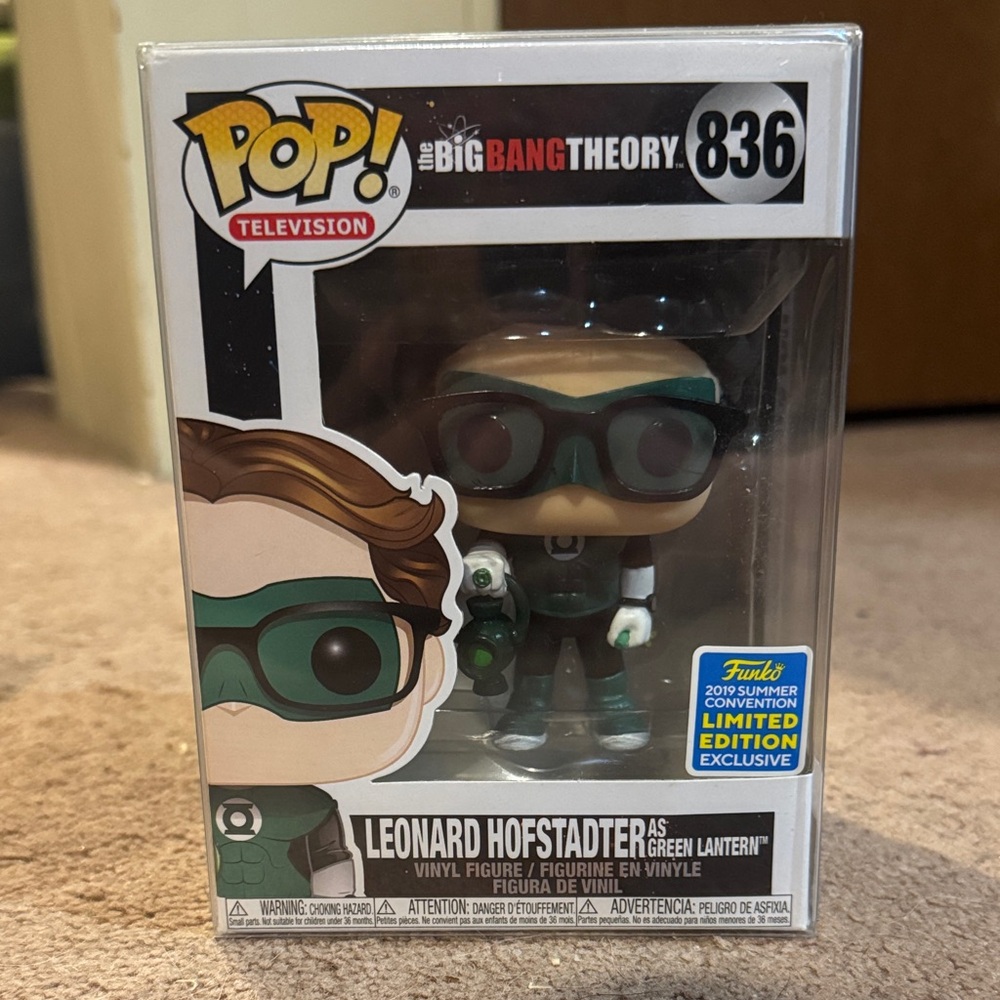 Funko Leonard Hofstadter Green Lantern Pop! Figure — Green and Black